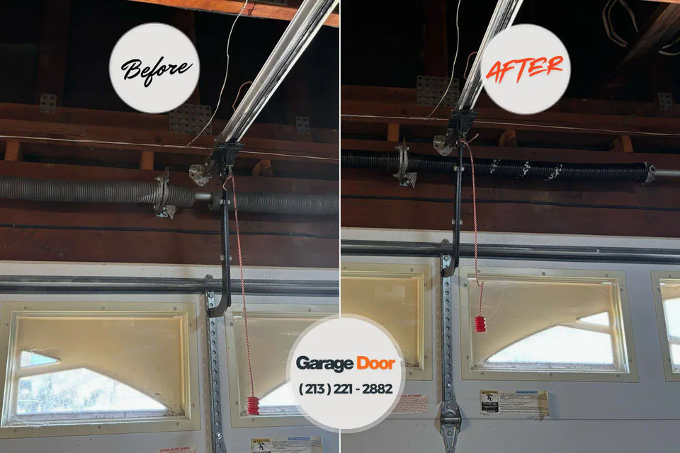 Before and after: garage door repair Stanberry, MO